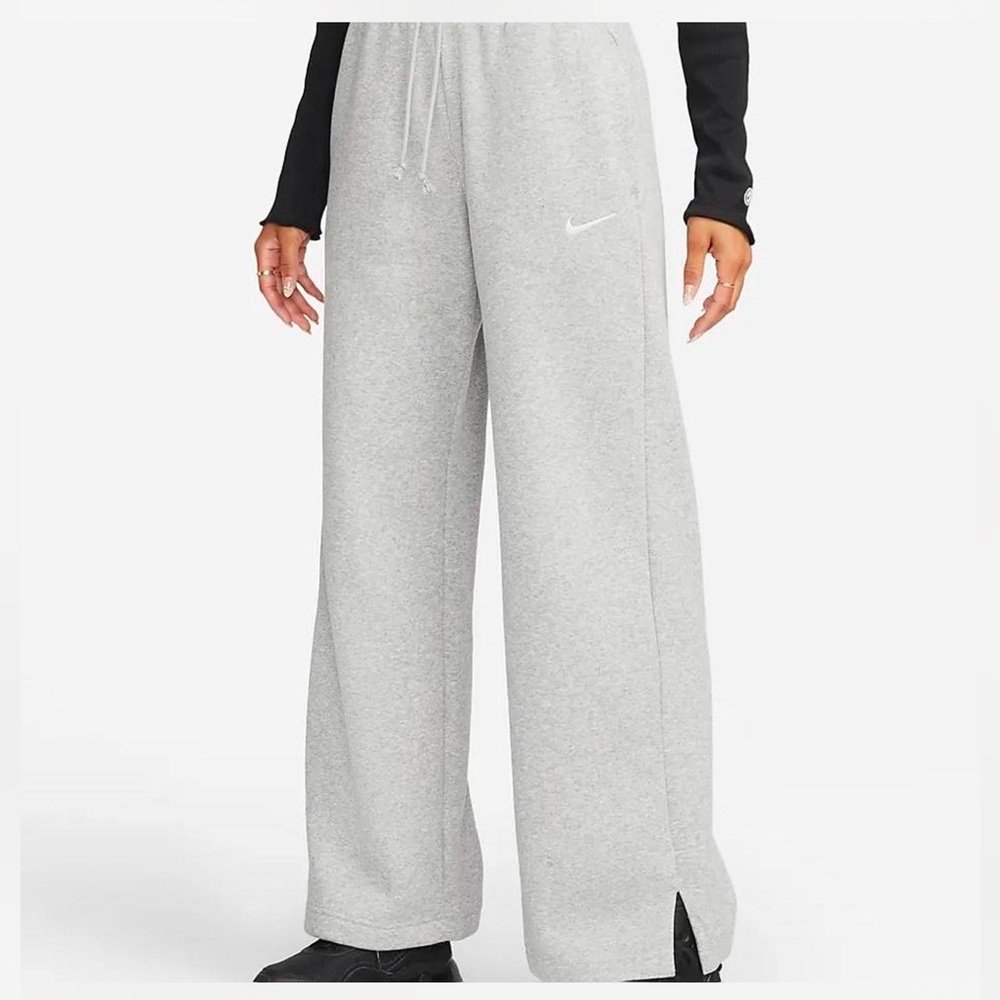 Nike grey wide leg phoenix sweatpants